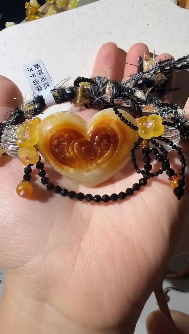 手链蜜蜡未镶嵌蜜蜡爱心手链