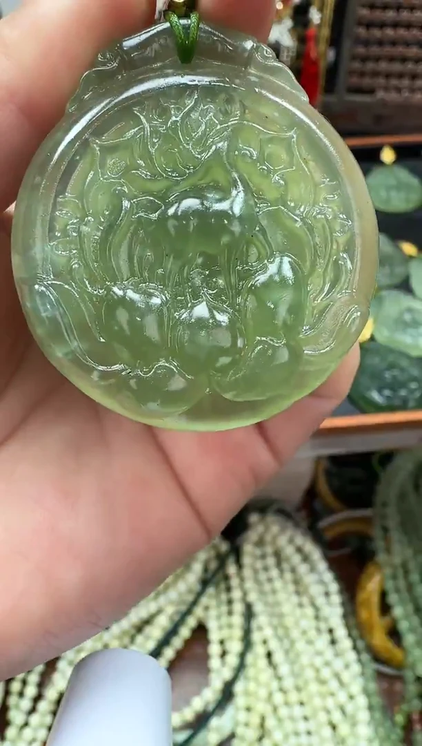 未镶嵌岫玉颈饰180一鹿有你【万能扣】