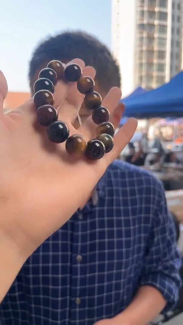 木变石（虎睛石）手链未镶嵌天然彩虎手串多样性发一14mm