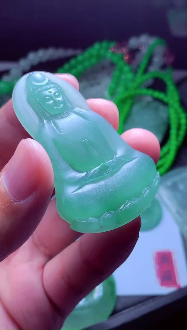 未镶嵌定制翡翠娃**?翡翠毛货定制514351