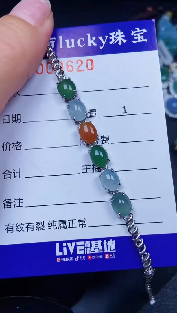 翡翠银S925镶嵌颈饰0620