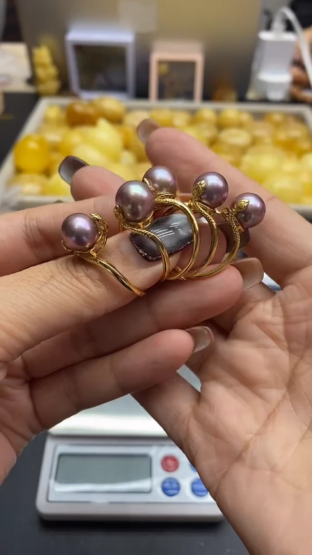 银S925镶嵌珠宝奇石淡水珍珠245多样性发其一