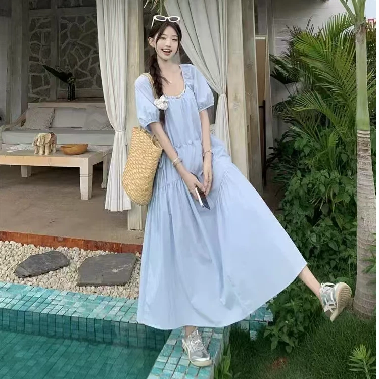 29-39订单留言编号夏季设计感韩系减龄别致长裙