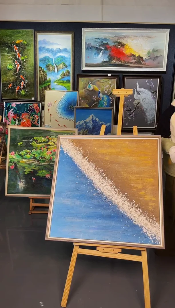【闪购商品】油画84号 80*80 海浪-手绘油画