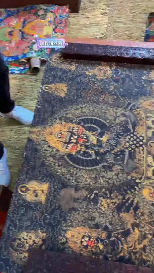 装裱画精品手绘唐卡链接--A007横幅