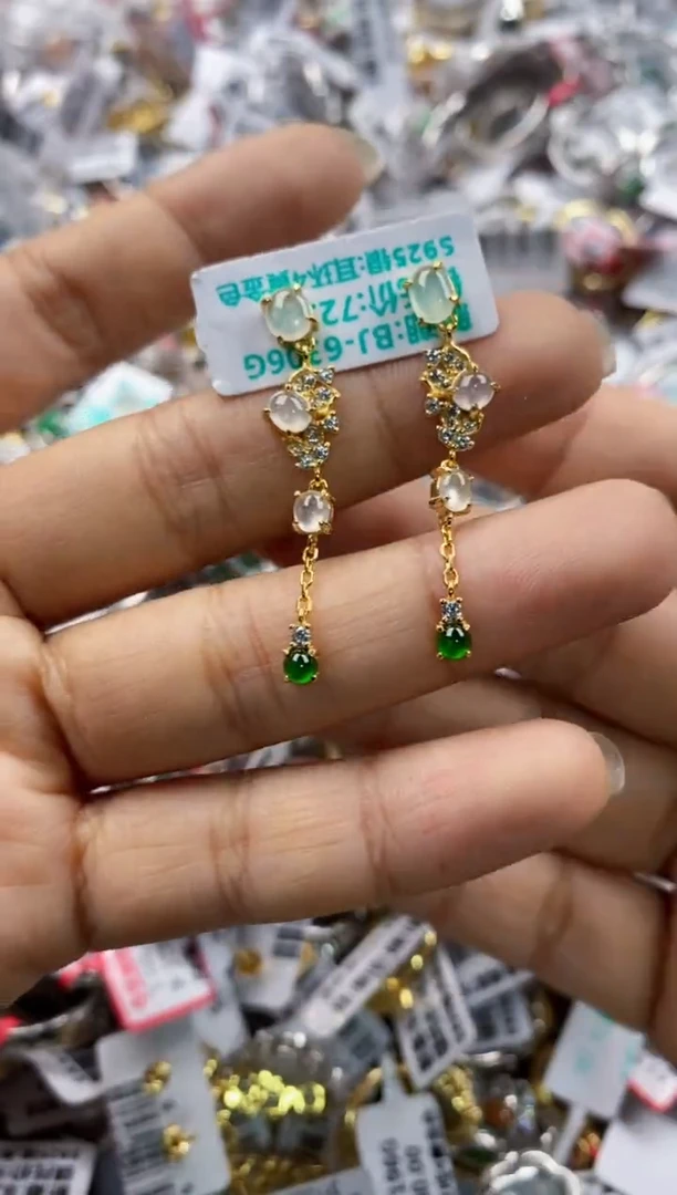 银S925镶嵌戒指翡翠4444----3