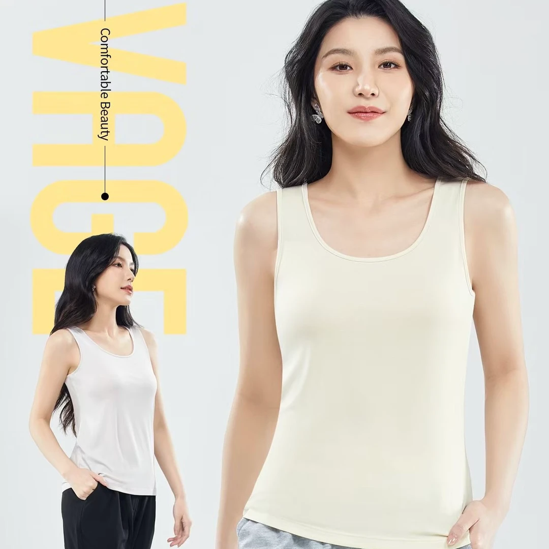 【带胸垫】女士背心夏季内搭修身显瘦无袖上衣33301A/33302A