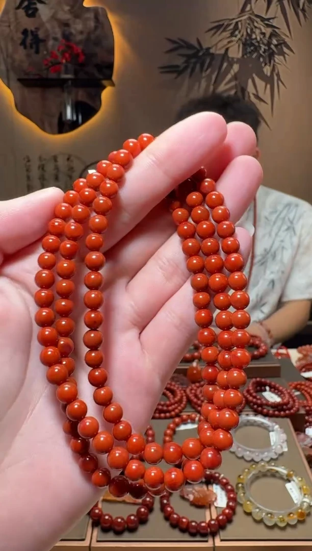 未镶嵌原矿手链南红玛瑙一条5mm+
