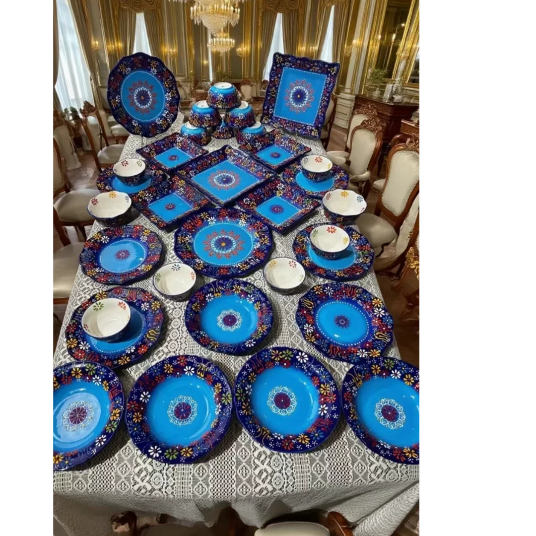 【土耳其堆料】新款餐具套装手工釉下彩工艺家用欧式陶瓷餐具