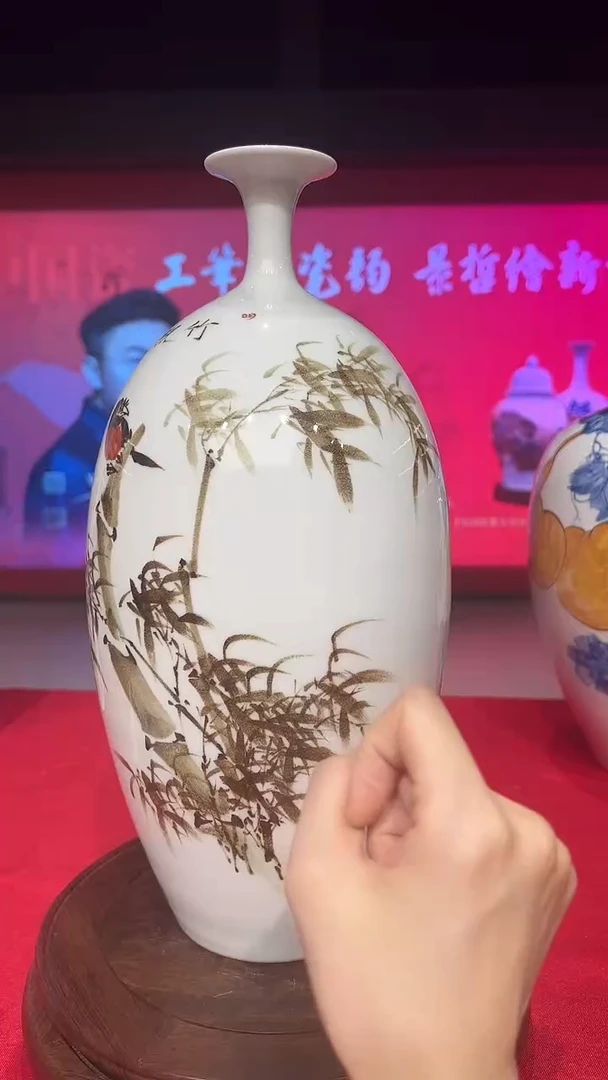 其他崔景哲-瓷器-C小-竹报平安