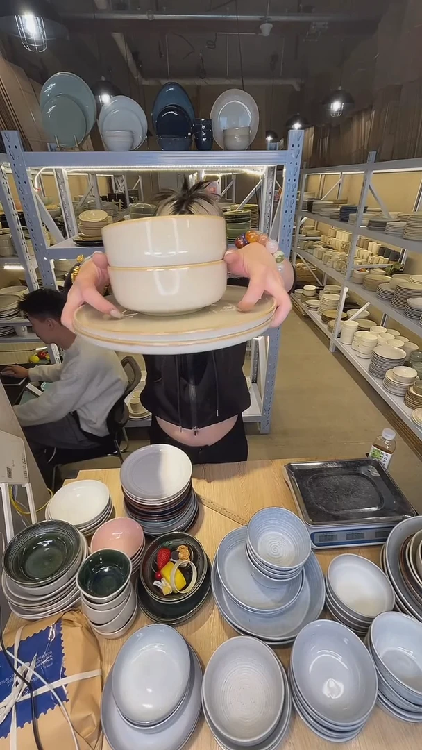 瓷16高温釉下彩陶瓷餐具