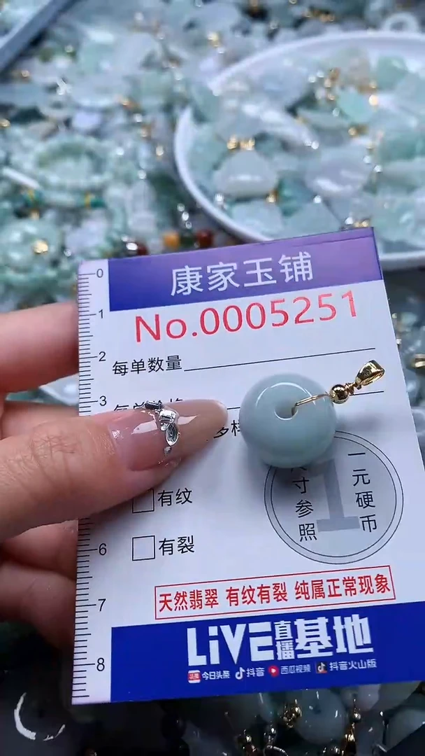 翡翠未镶嵌吊坠(不含链)5251