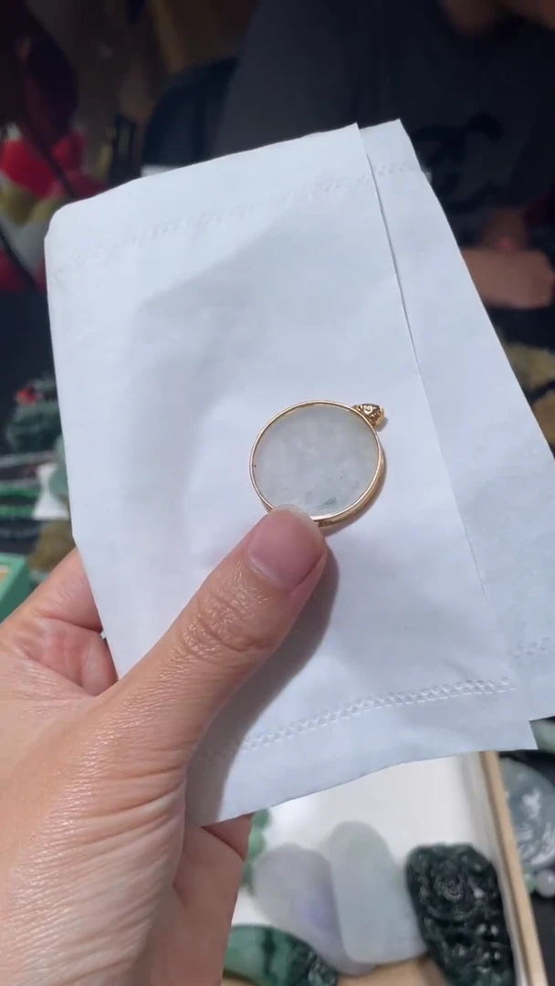 翡翠18K金镶嵌颈饰挂件其它+0