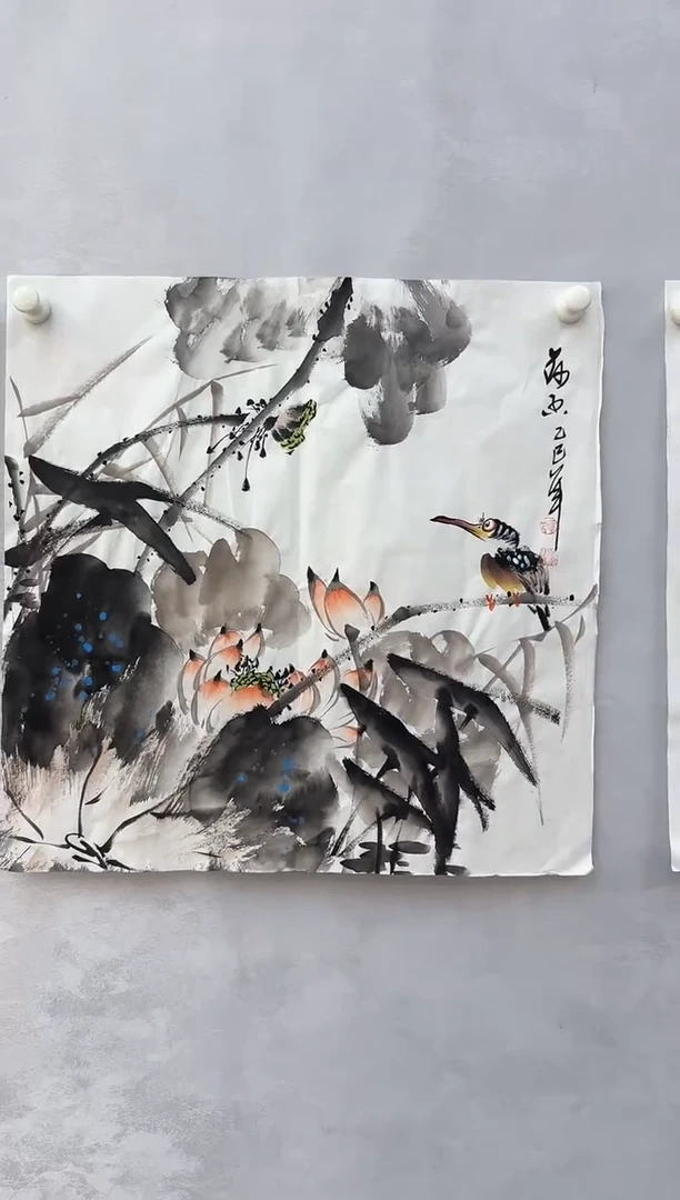 【闪购商品】折扇1黄俊杰老师花鸟画作品