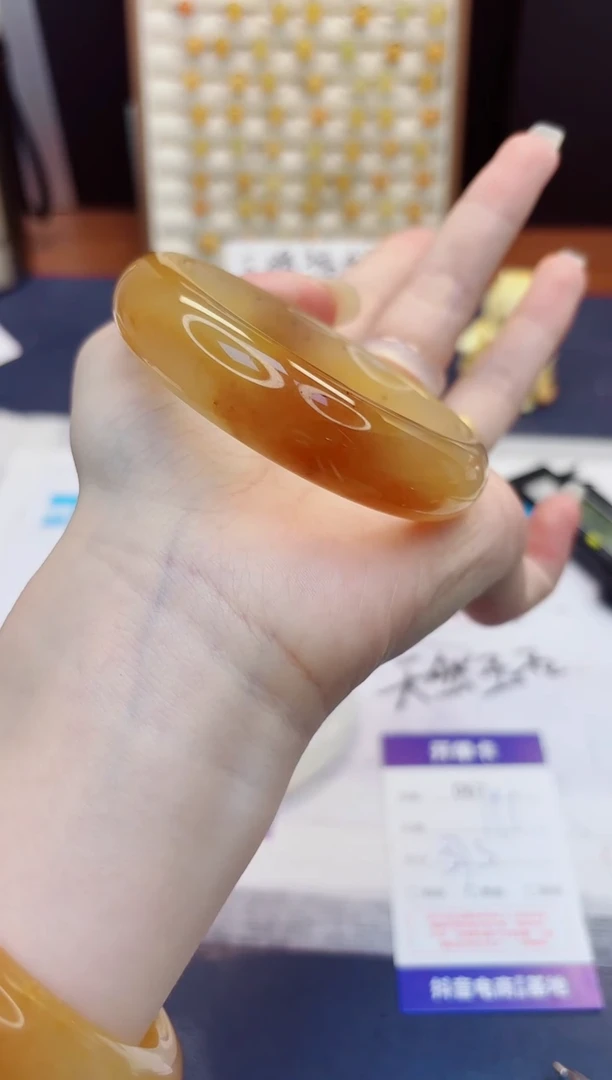 未镶嵌手镯石英质玉61-财气镯-圈口57