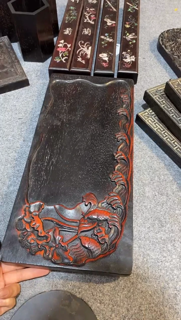 檀香紫檀（小叶紫檀）紫檀拆件雕刻板以直播间实物为准微瑕老物件
