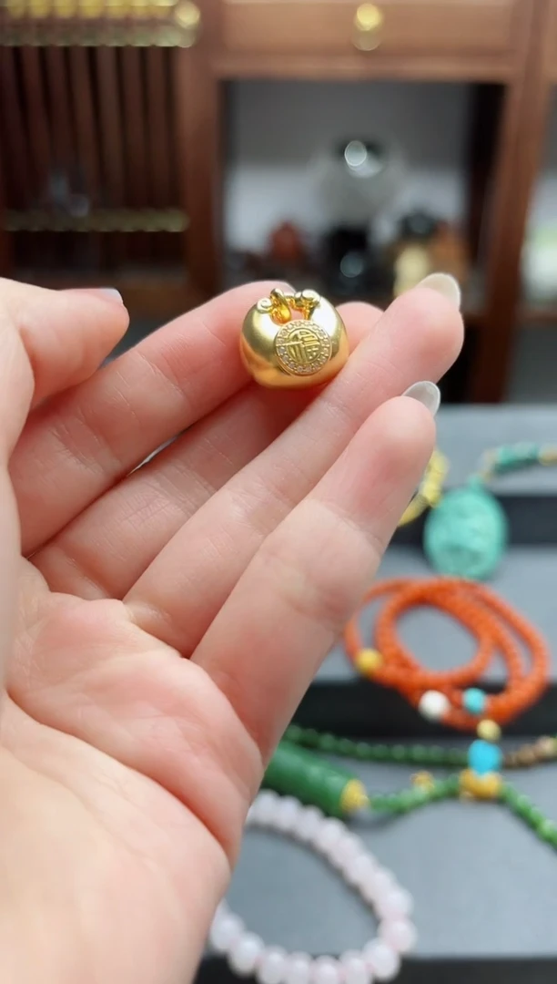 【闪购商品】18K金颈饰18k金福袋吊坠 MY赠链