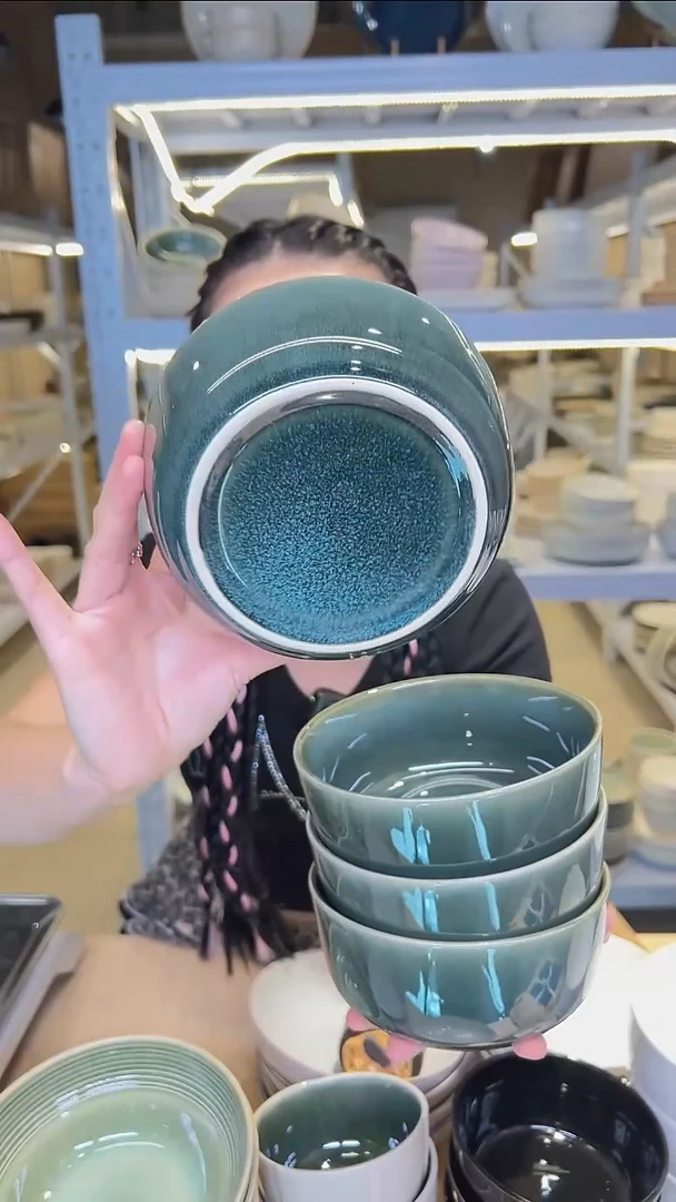 瓷37（碗）外贸尾货高温釉下彩陶瓷餐具默认微瑕
