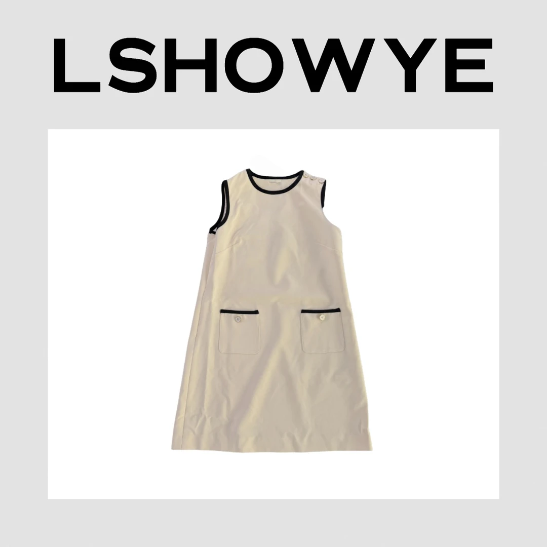 LSHOWYE｜撞色边无袖连衣裙 B06167