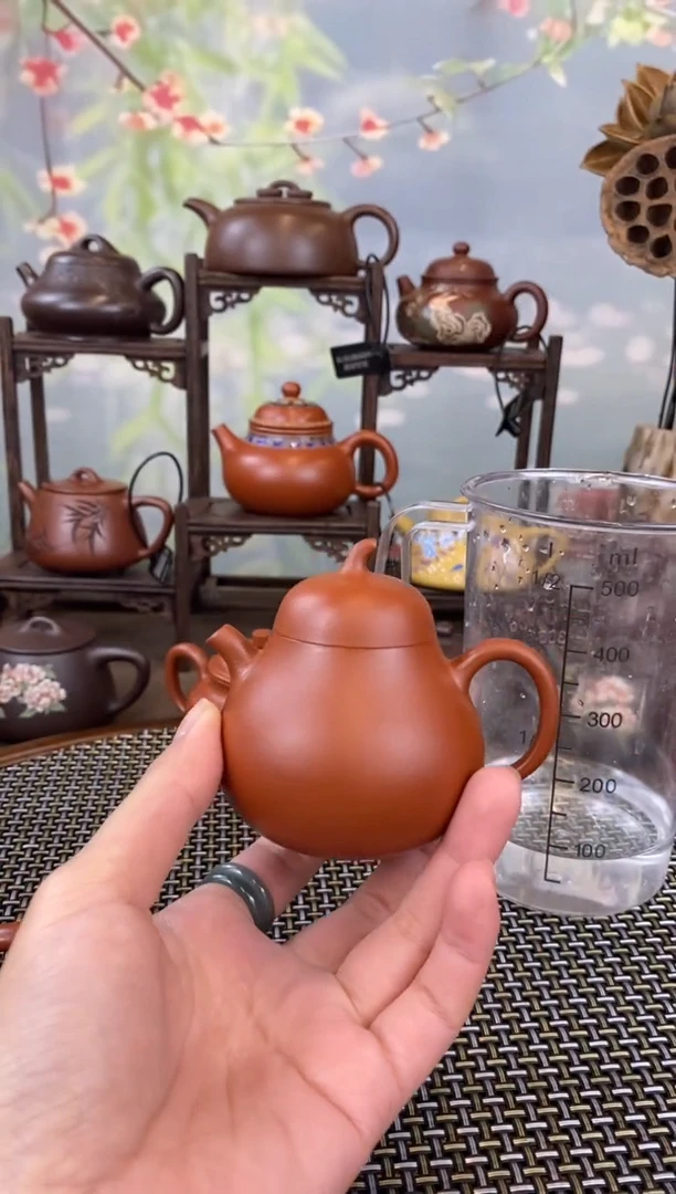 茶壶紫砂朱泥小茄瓜100cc