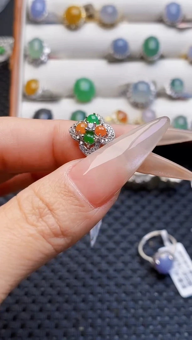 银S925镶嵌戒指翡翠2231