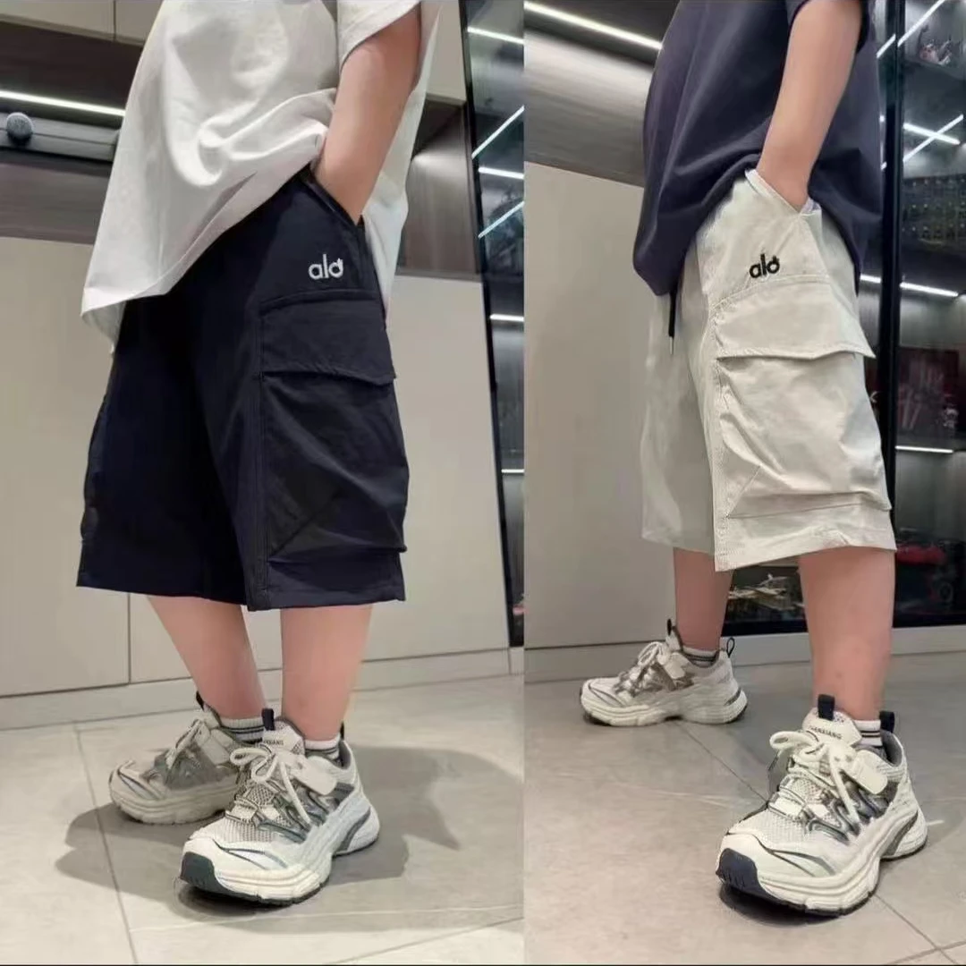 【百搭之选】2025新款中大童“ala”元素简约时尚休闲短裤00177