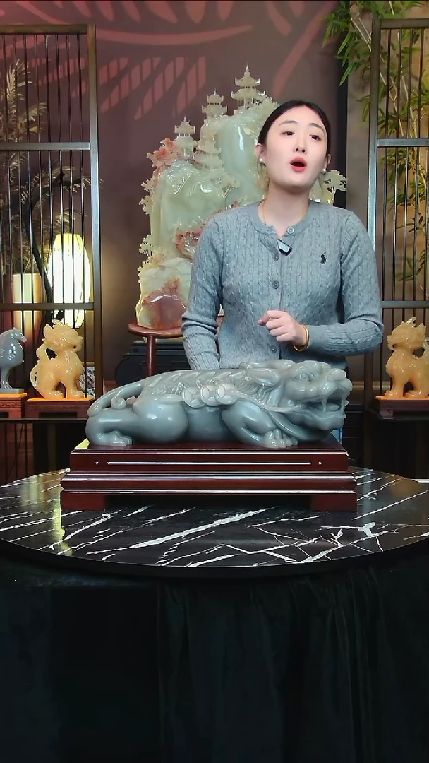 石材L**哥家居摆件貔貅一只