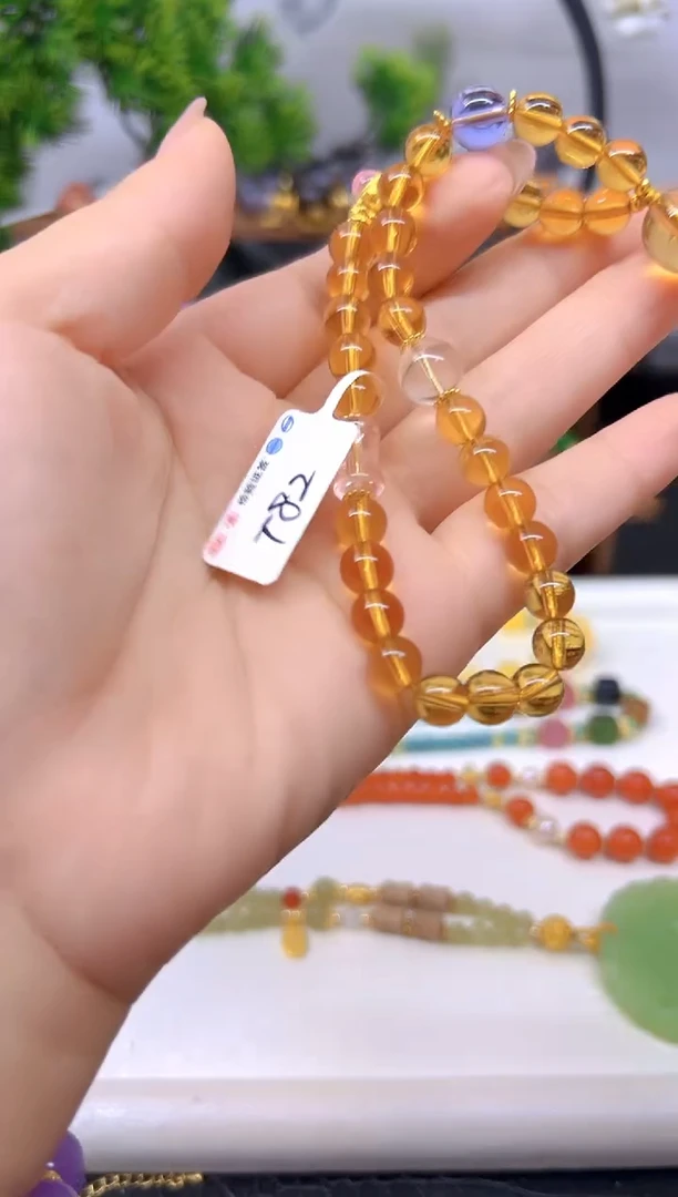 未镶嵌套链水晶手机挂T82