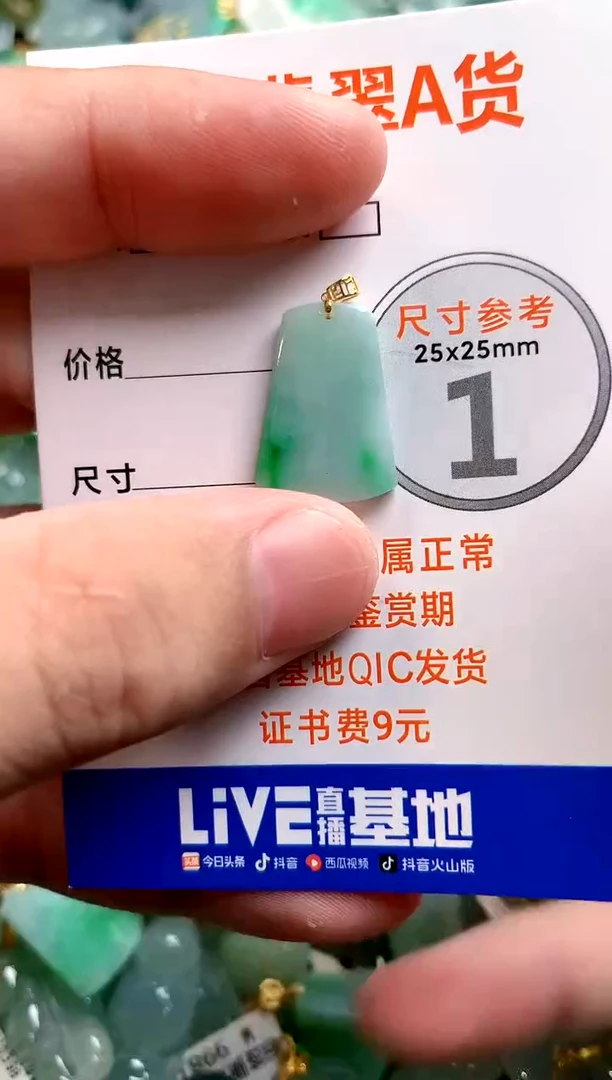 颈饰18K金镶嵌翡翠0768113053