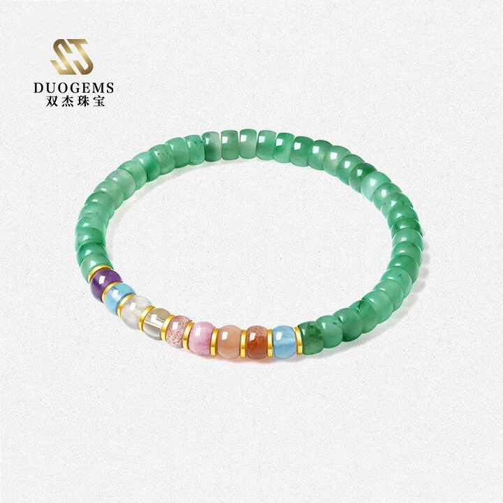 合金手链 彩虹切片手链霓虹非洲翠多宝直切药片多宝手串