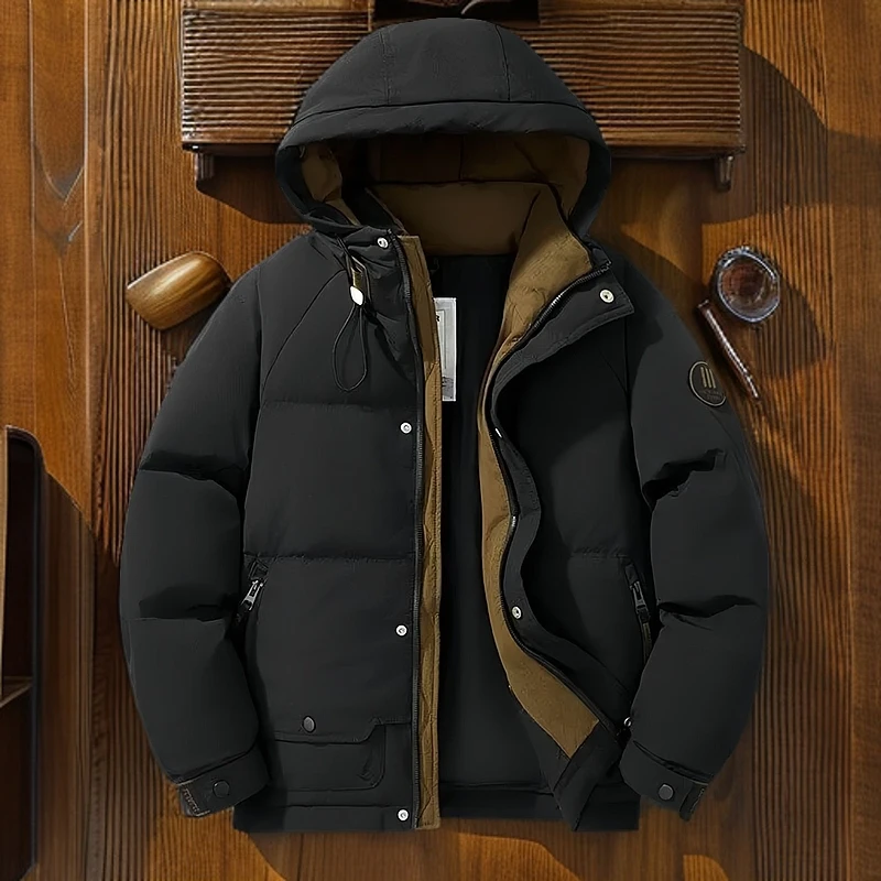 2024冬季新款男士加厚防寒服保暖宽松显瘦时尚百搭潮流外套