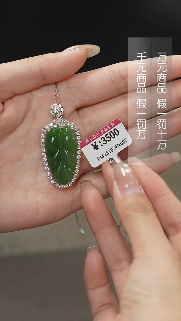 颈饰银S925镶嵌和田玉1