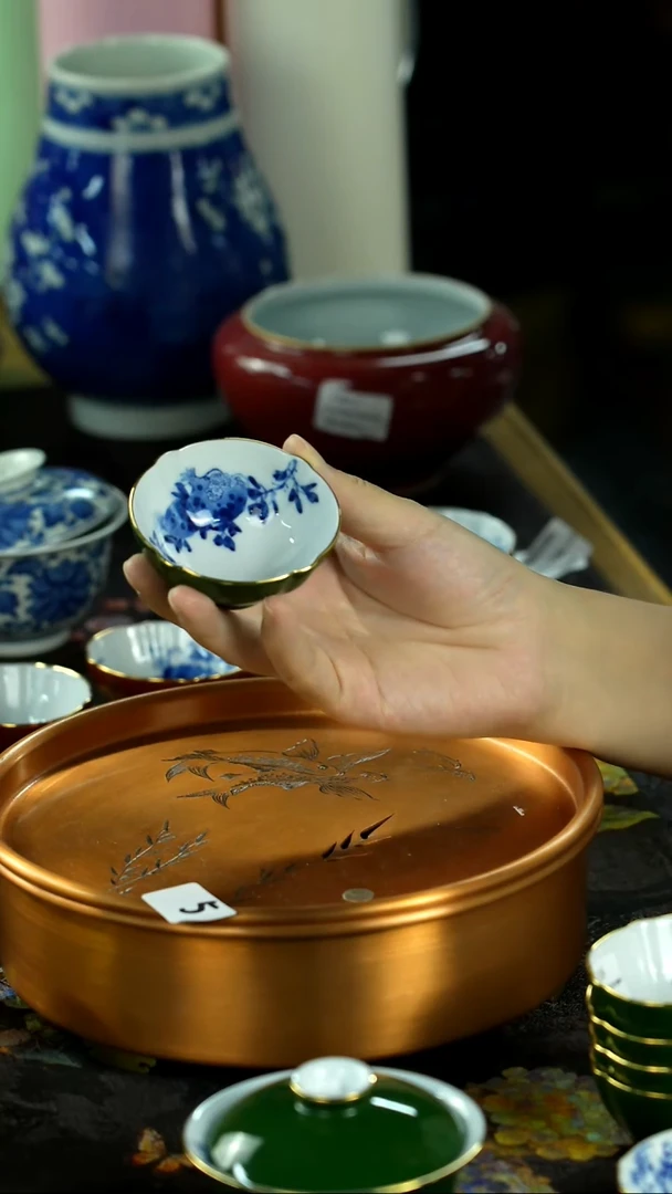 中秋国庆景德镇手绘瓷器