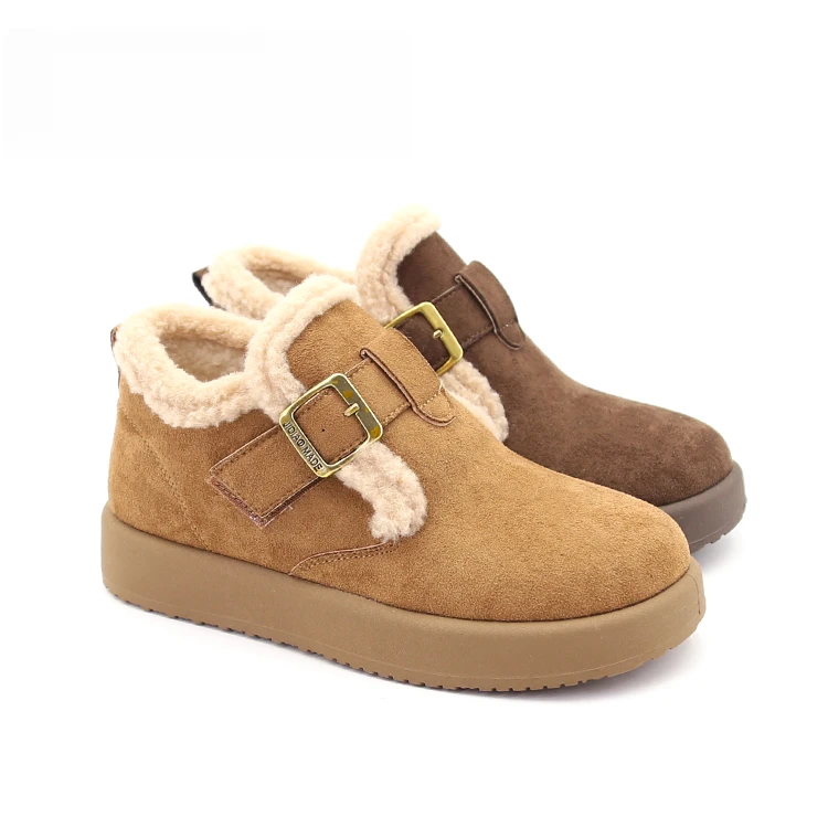 丝柏兰加绒舒适平底简约短靴446347577