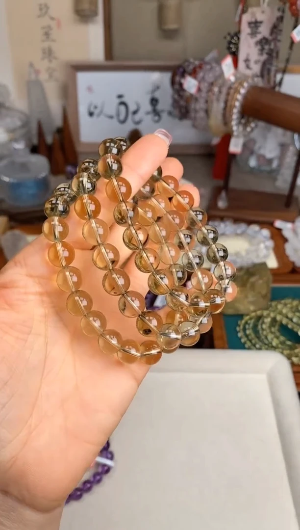 【闪购商品】水晶手串未镶嵌10m啤酒黄水晶