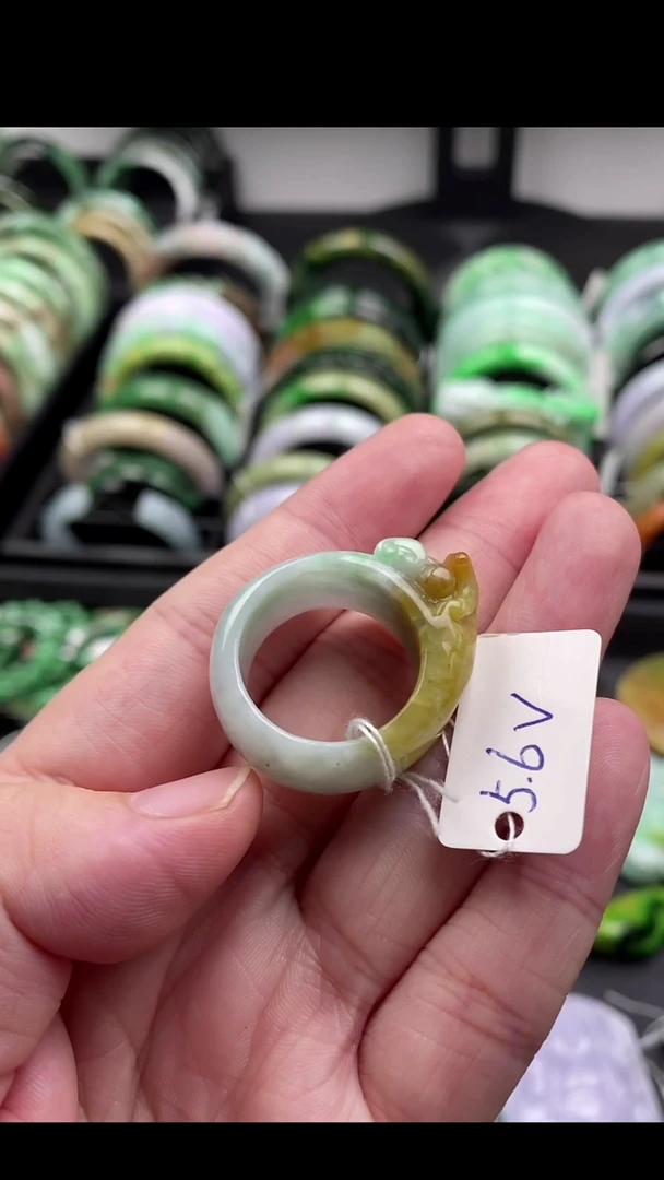 翡翠戒指未镶嵌戒指5.6V