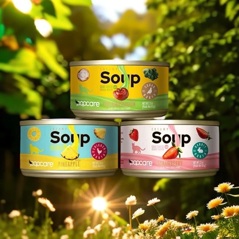 POPCARE泡泡可儿全价猫主食汤浓浓芝士草莓兔菠萝鸡高汤补水湿粮