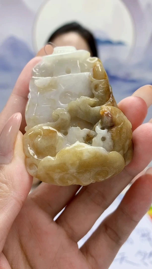 定制翡翠未镶嵌5160MM-毛货挂件29