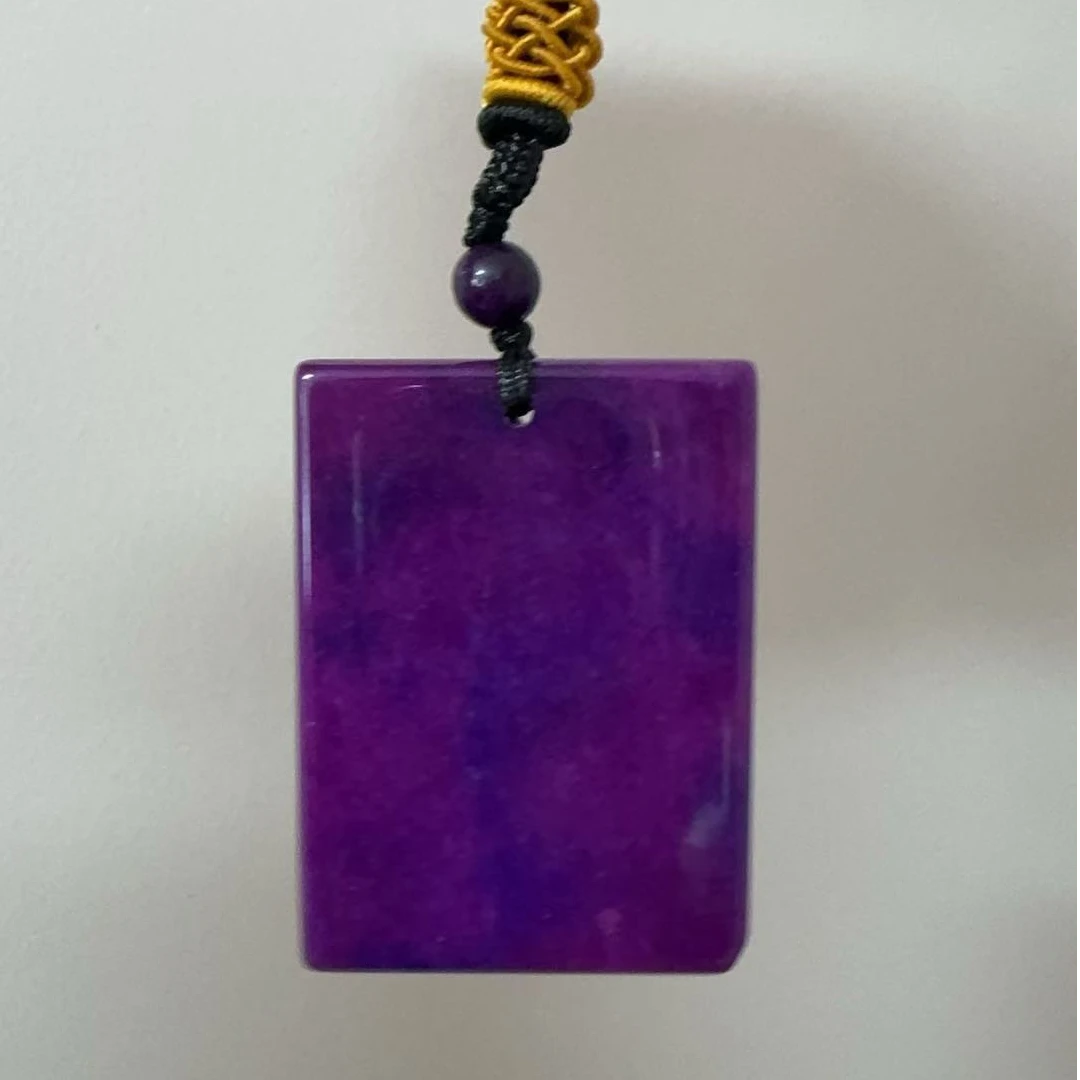 夜莺粉蓝无事牌吊坠经典时尚百搭项链