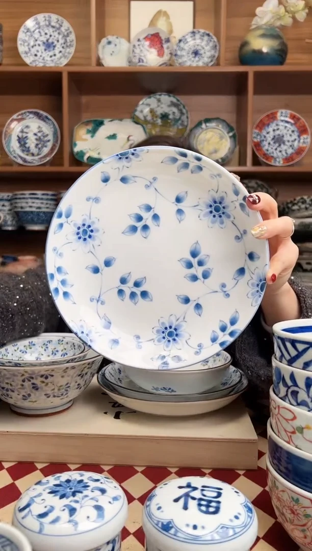 【闪购商品】瓷片光峰花圃19.8cm深盘