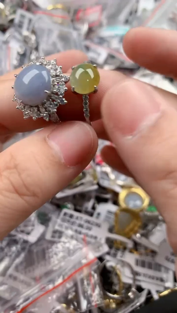 银S925镶嵌戒指翡翠333    3