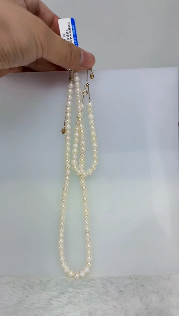 未镶嵌DA海水珍珠羽皇金串链+手链5-6 ss199