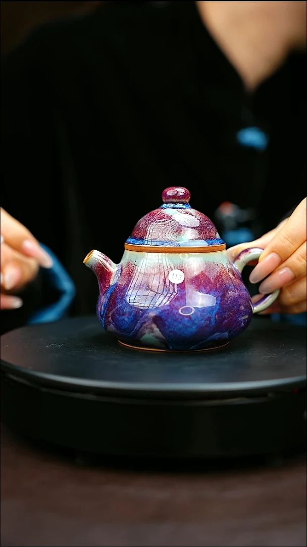 113#原矿钧瓷炉钧釉容天壶