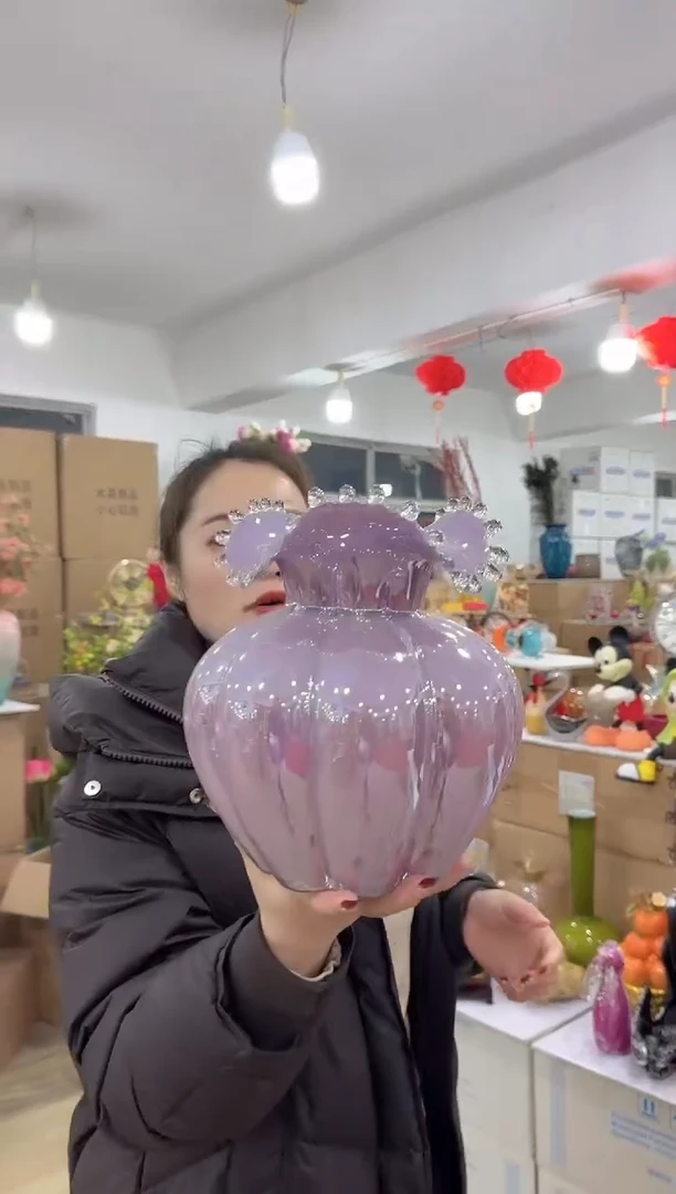 【闪购商品】无铅玻璃甄选花器-b-早43