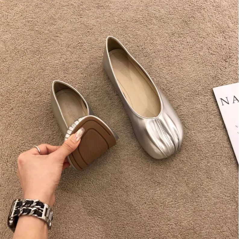 心芘法式玛丽珍女士鞋子2025新款夏季晚晚风温柔百搭鞋平底豆豆鞋