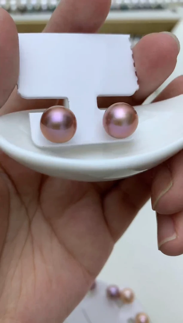 银S925镶嵌耳饰淡水珍珠q27