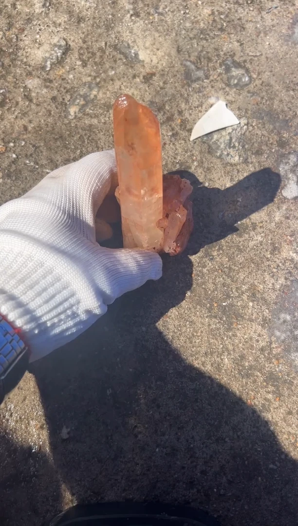 未镶嵌珠宝半成品水晶天然红水晶原石摆件#15