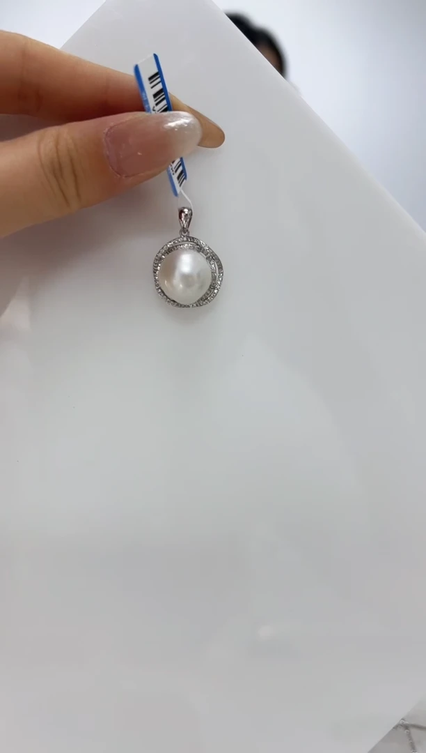 【闪购商品】海水珍珠DA银S925镶嵌吊坠 13 V2817