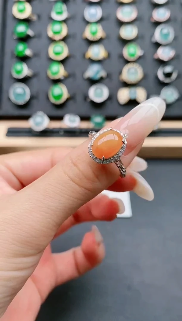 【闪购商品】翡翠戒指银S925镶嵌1111111