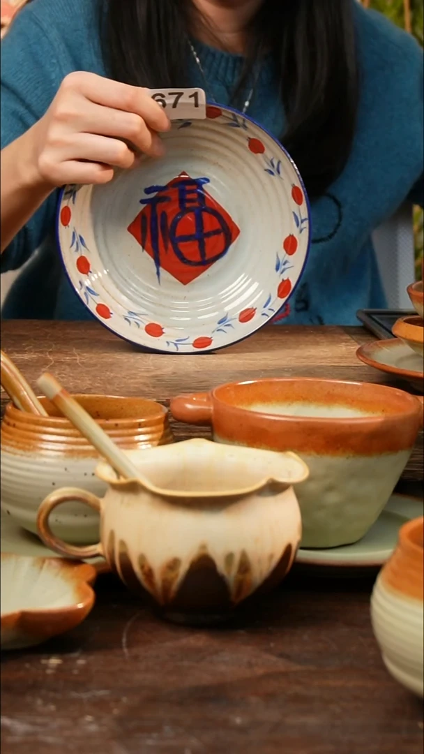 盘 高颜值粗陶餐具限时抢购